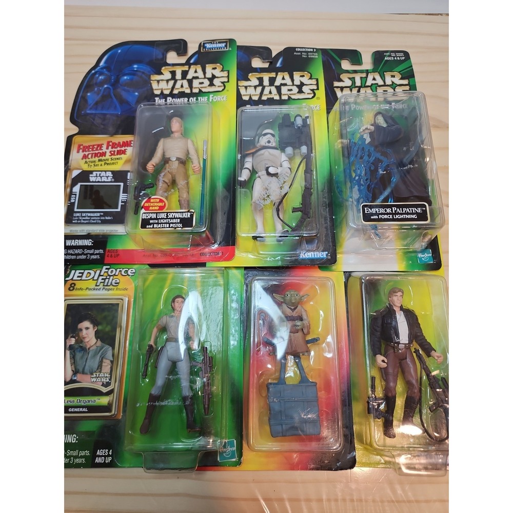 Lot of 6 Star Wars  Power of the Force collectible  figures